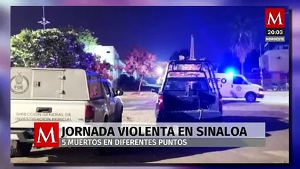 Violencia en Culiacán deja cinco muertos y casos de privación de la libertad