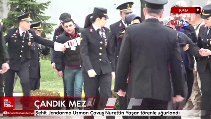 Şehit Jandarma Uzman Çavuş Nurettin Yaşar törenle uğurlandı