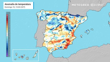 Anomalías térmicas importantes entre montañas y valles