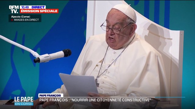 Corse: La saine laïcité est nécessaire , déclare le pape François en reprenant les mots de Benoit XVI