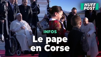 Les images de l’accueil du pape François à Ajaccio pour sa visite éclair en Corse