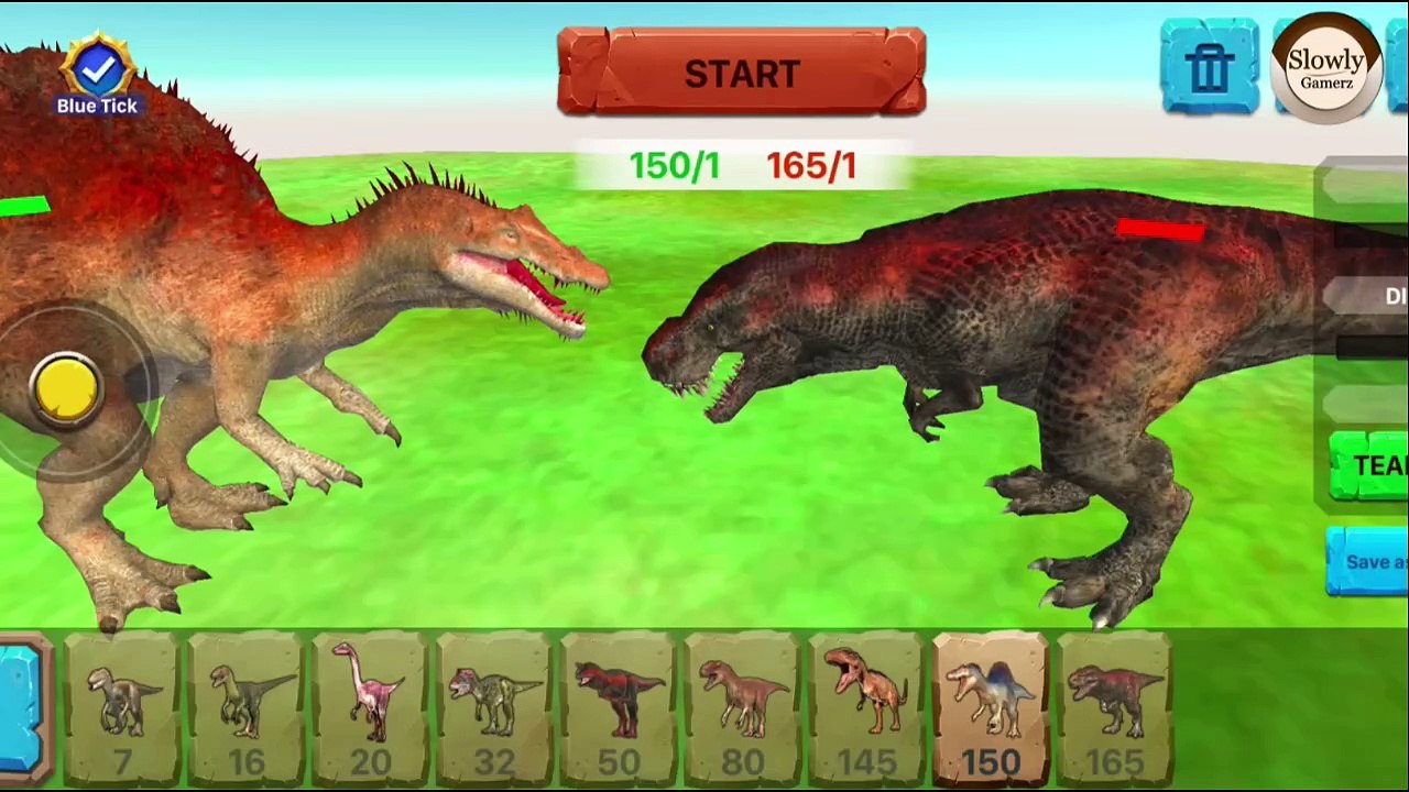 Dinosaur Attack - Dinosaur vs Godzilla - T rex vs Godzilla - T rex Fights Dinosaurs - Slowly Gamerz