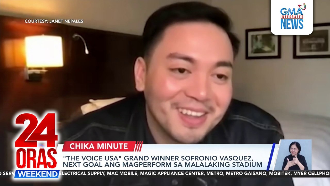 "The Voice USA" Grand Winner Sofronio Vasquez, next goal ang mag-perform sa malalaking stadium | 24 Oras Weekend