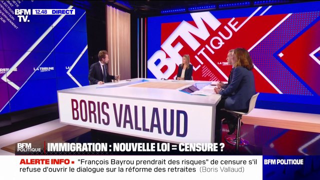 Gouvernement Bayrou: pour Boris Vallaud (PS), Bruno Retailleau ne peut pas rester pour faire une nouvelle loi immigration