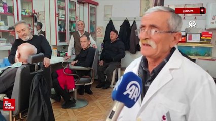 Çorum'da üç berber, yarım asırdır meslek hayatını bir arada sürdürüyor