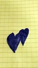 Doppio cuore blu disegno