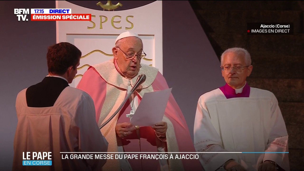 "Je me suis senti à la maison": les remerciements du pape François aux organisateurs de sa venue en Corse