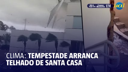 Tempestade retira telhado de Santa Casa