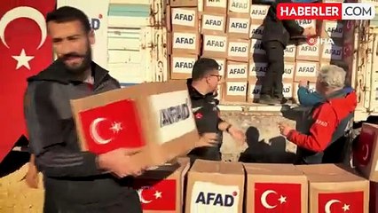 AFAD, Suriye'nin Tel-Rıfat Bölgesine Gıda Yardımı Dağıttı