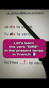 Let's learn the verb DIRE in the present tense in French🇨🇵|Improve your French with us😀