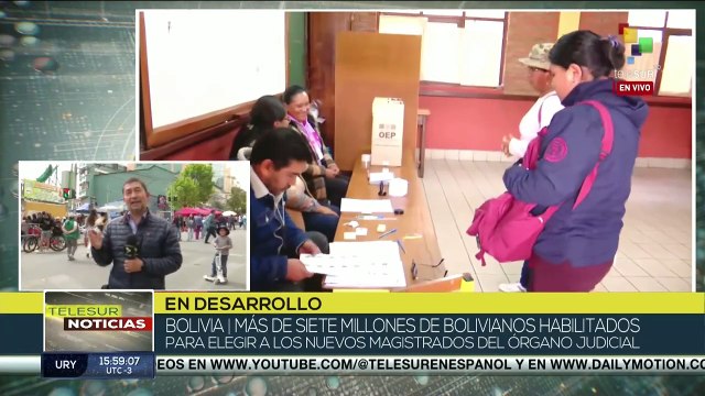 Más de 7 millones de votantes eligen a jueces de altos tribunales en Bolivia
