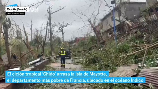 El ciclón tropical 'Chido' arrasa la isla de Mayotte con decenas de muertos y heridos