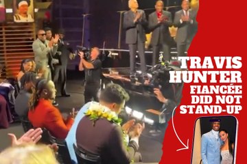 Travis Hunter girlfriend was told to stand-up during Heisman Ceremony