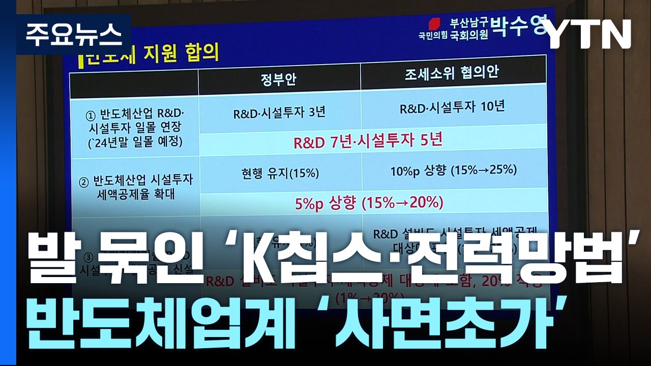 탄핵 국면에 발 묶인 'K칩스법·전력망법'...반도체업계 '사면초가' / YTN