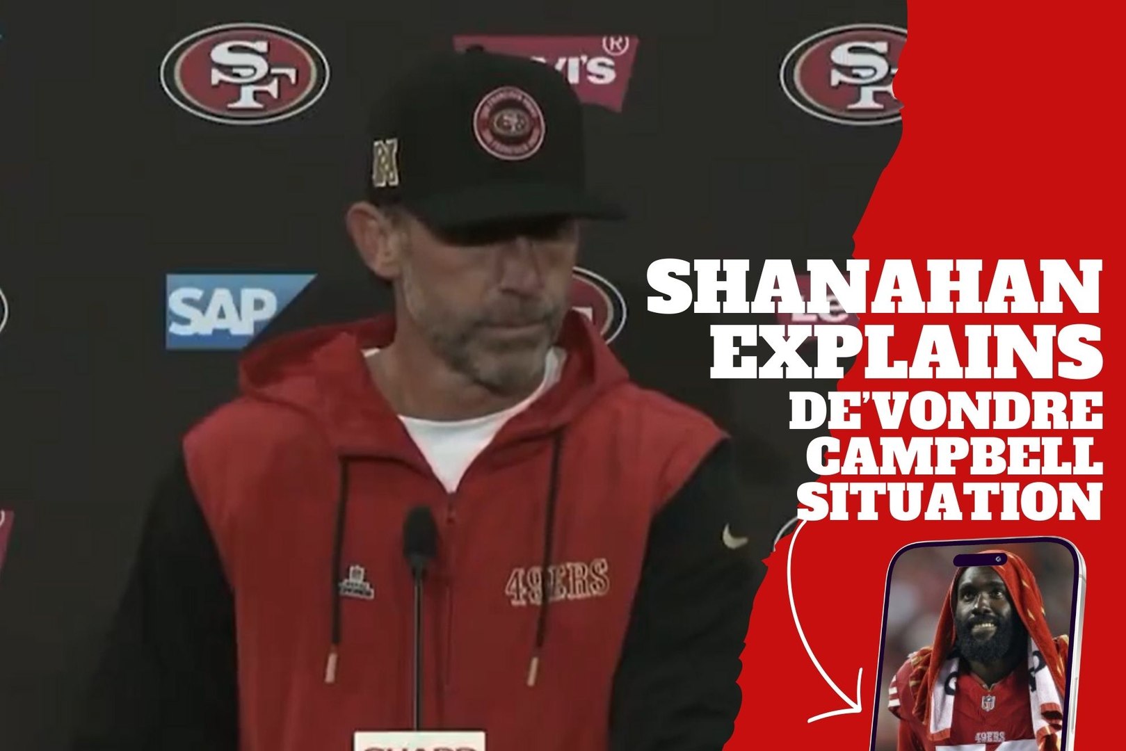 Coach Kyle Shanahan explains De'Vondre Campbell situation during TNF 