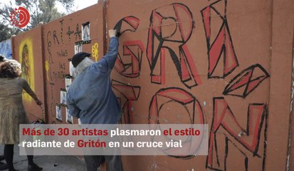 Más de 30 artistas plasmaron el estilo radiante de Gritón en un cruce vial