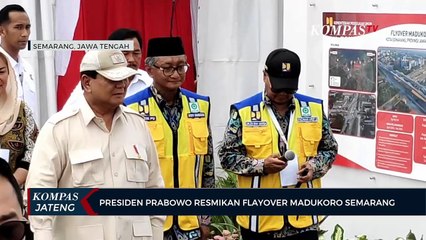 Presiden Prabowo Resmikan Flyover Madukoro Semarang
