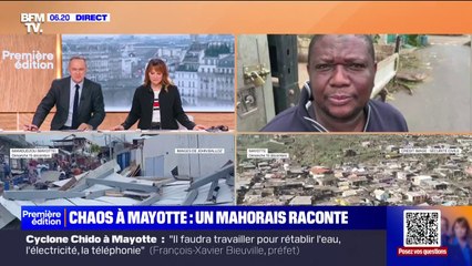 "On n'a pas d'électricité, on n'a pas d'eau": Fahar, un habitant de Mamoudzou à Mayotte, témoigne sur BFMTV