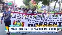 ​Comerciantes marchan en defensa del Mercado Mutualista