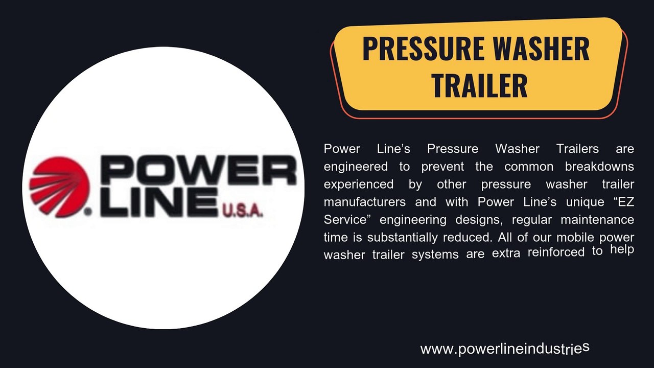 Enhance Efficiency with a High-Performance Power Wash Trailer