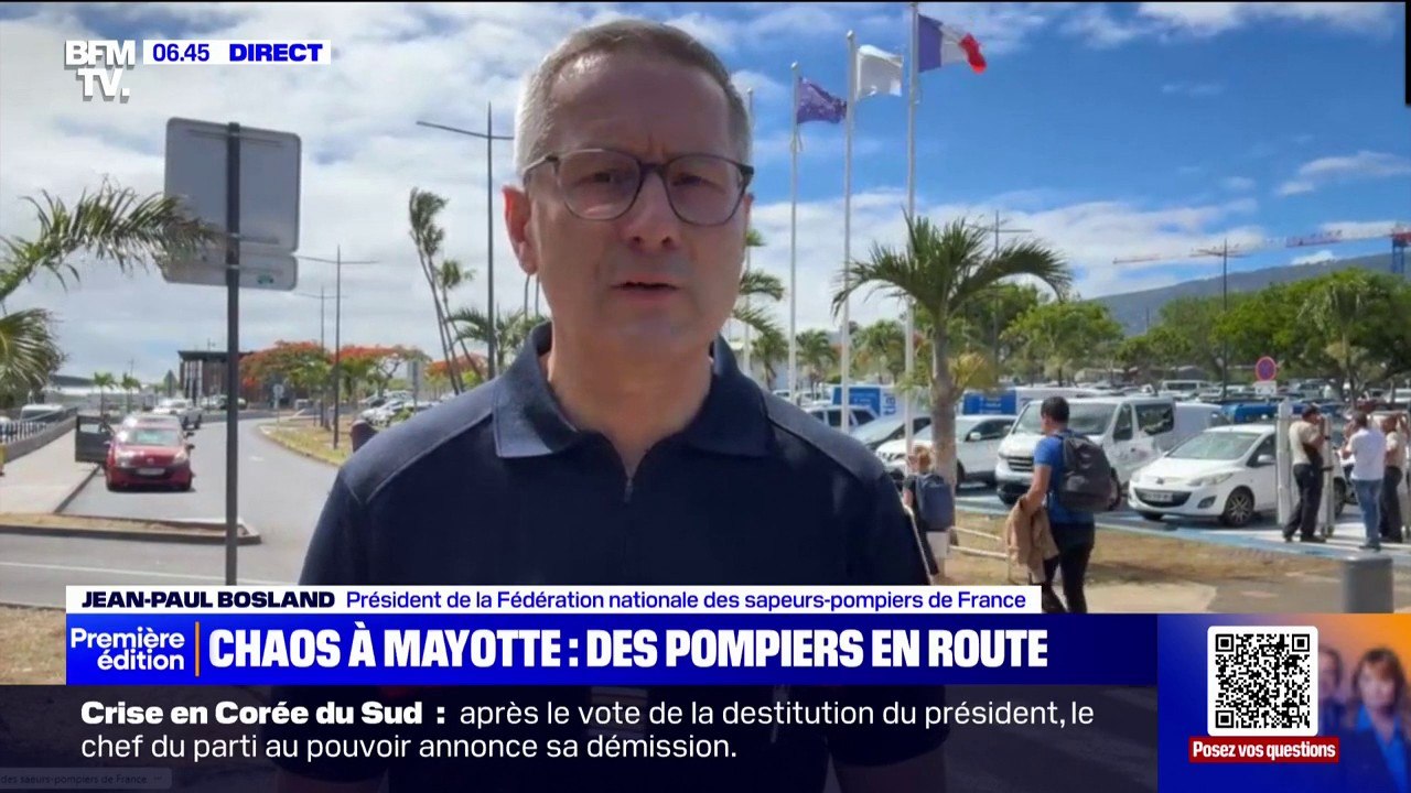 Mayotte: "Le pont aérien de la Réunion s'accélère", déclare Jean-Paul Bosland, président de la Fédération nationale des sapeurs-pompiers de France