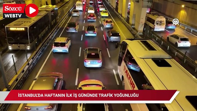 İstanbul'da haftanın ilk iş gününde trafik yoğunluğu yaşanıyor