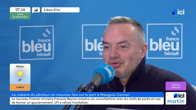 Serge Perilhou, poissonnier de la Cabane du pêcheur sur le port de Carnon