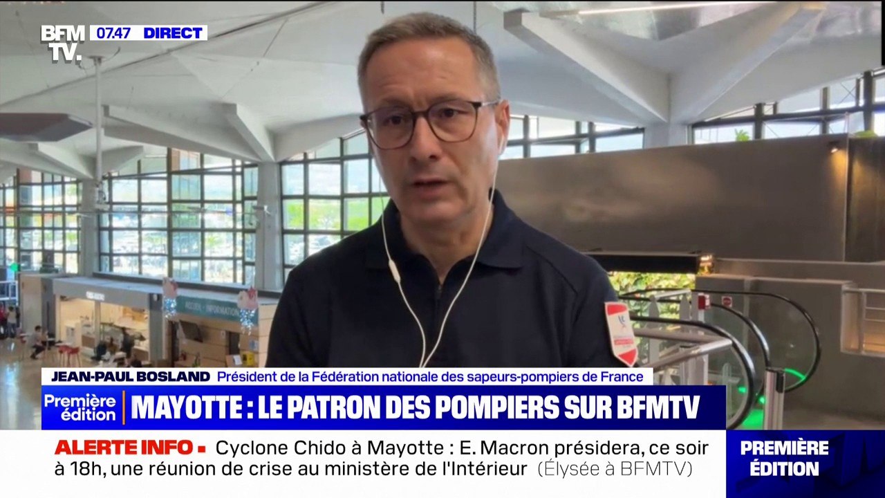 Cyclone Chido à Mayotte: "C'est un travail intensif", affirme le président de la fédération nationale des sapeurs-pompiers