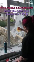 Magical Snow Art: Transforming a Window Into Christmas Wonderland!