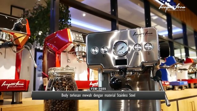 JUAL MESIN KOPI ESPRESSO DENGAN HARGA & KUALITAS TERBAIK DIKELASNYA - FERRATTI FERRO FCM-3605 SILVER