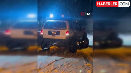 Uludağ'da Snowboard Keyfi: Aracın Arkasında Kayarak Şehre İndi