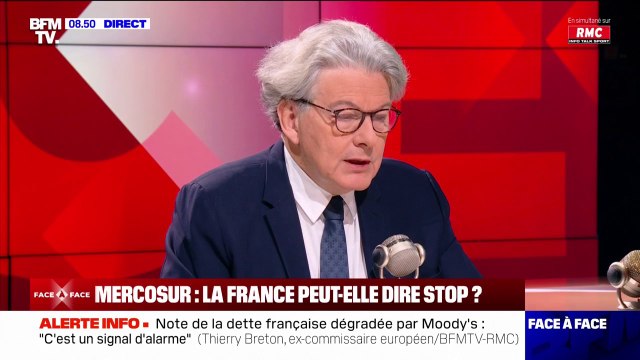 Mercosur: pour Thierry Breton, ex-commissaire européen, les bases de ce traité ne sont plus adaptées à la réalité du monde
