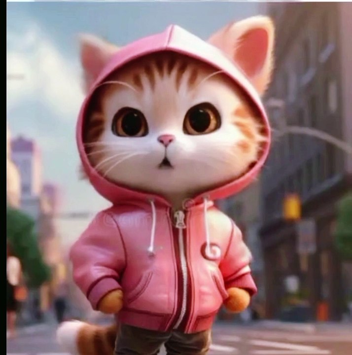 Cute cat singing