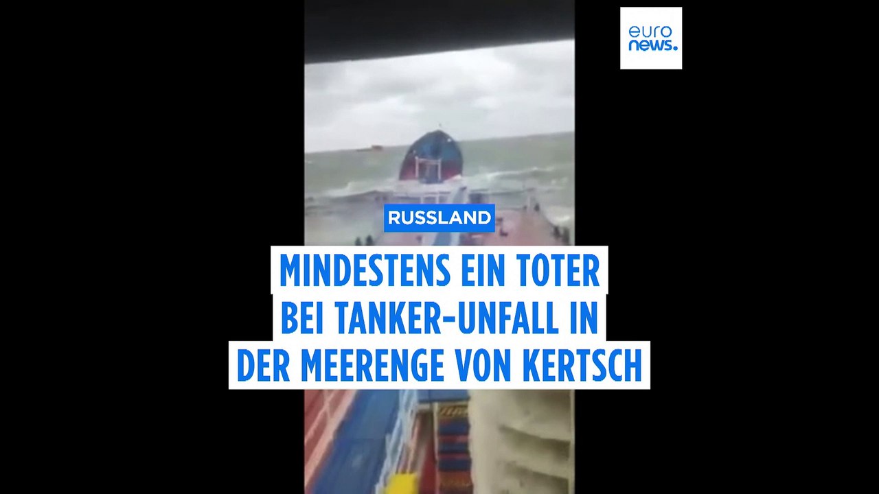 Zwei russische Öltanker bei Sturm in der Straße von Kertsch beschädigt