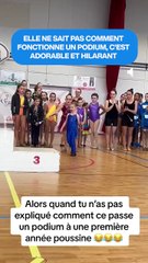 Elle ne sait pas comment fonctionne un podium, c’est adorable et hilarant