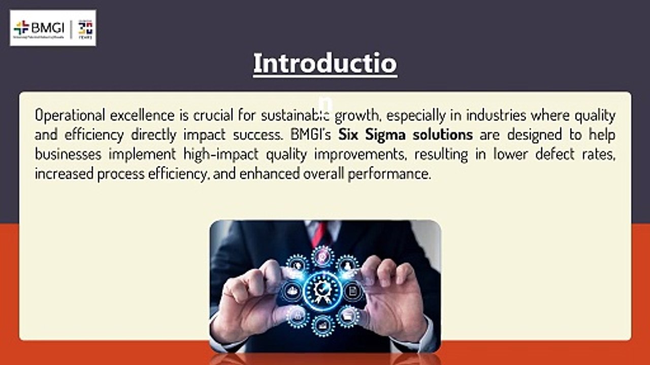 Empowering Organizations with Six Sigma BMGI’s Commitment to Continuous Improvement