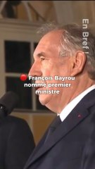 C'est officiel, François Bayrou a été nommé premier ministre par Emmanuel Macron