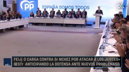 Feijóo carga contra Sánchez por atacar a los jueces: "Está anticipando la defensa ante nuevos problemas"