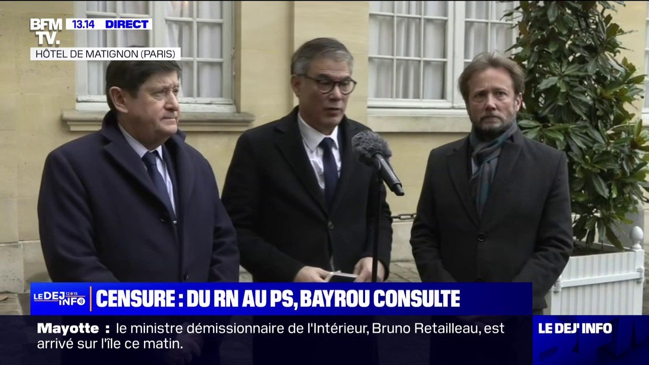 Consultations avec François Bayrou: "C'était un échange sérieux et cordial", assure Olivier Faure (PS)