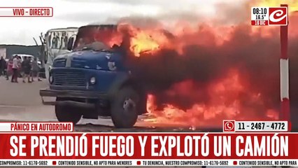 Camión explotó, se prendió fuego y dejó a varias personas heridas
