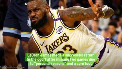 LeBron James shines in return as Lakers beat Grizzlies
