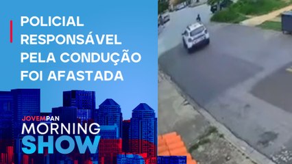 Viatura da PM ATROPELA pedestre e FOGE