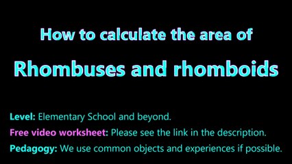 Overview of rhombuses and rhomboids for 5th grade math