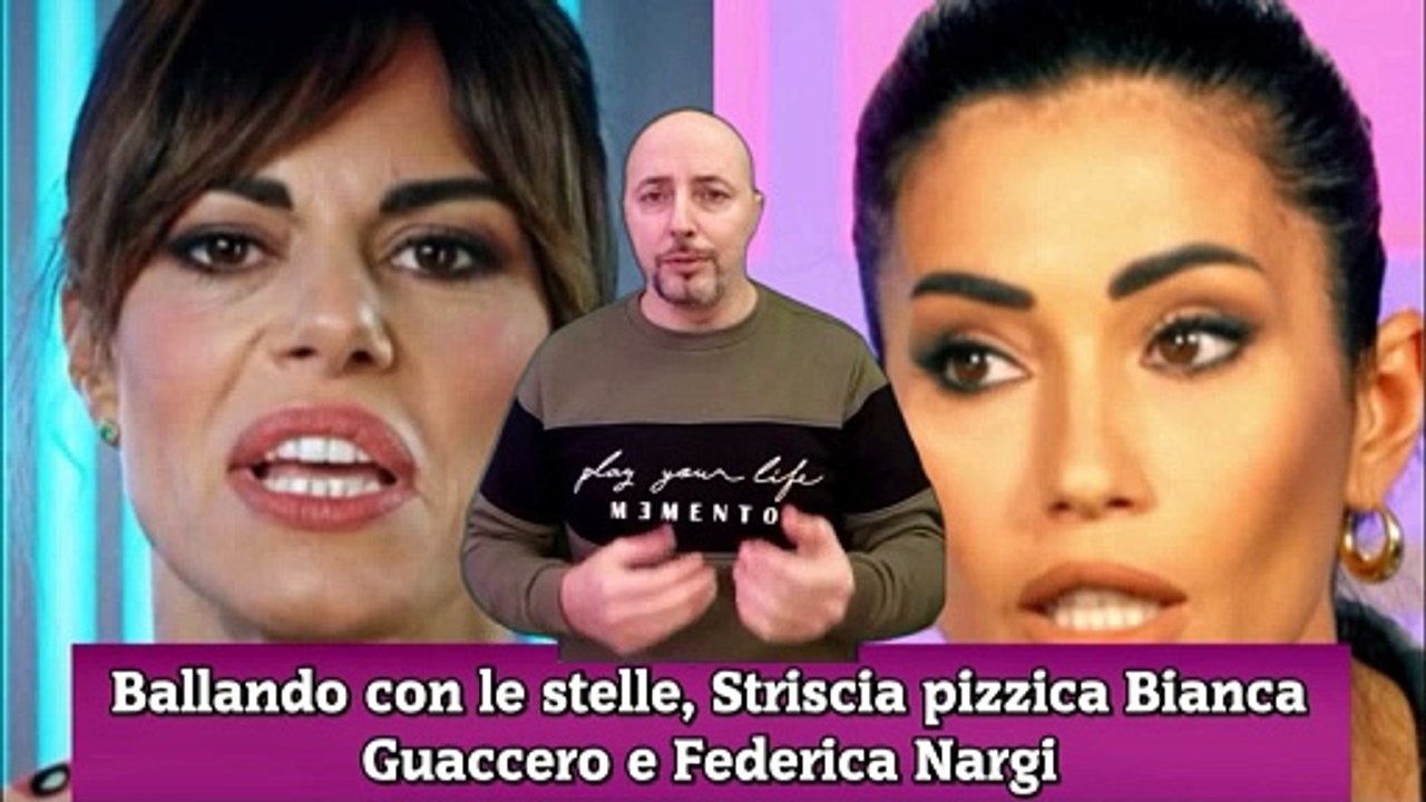 Ballando con le stelle, Striscia pizzica Bianca Guaccero e Federica Nargi