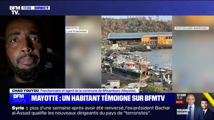 "On ne voit pas l'État": Le témoignage de Chad Youyou, agent de la commune de Mtsamboro, après le passage du cyclone Chido à Mayotte