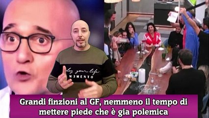 Grandi finzioni al GF, nemmeno il tempo di mettere piede che è gia polemica