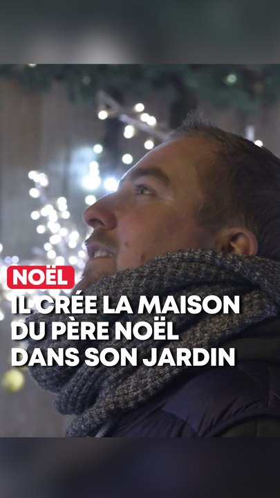 Il transforme son jardin en une véritable maison du Père Noël !