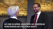 Az EKB elnöke aggódik az amerikai vámok miatt