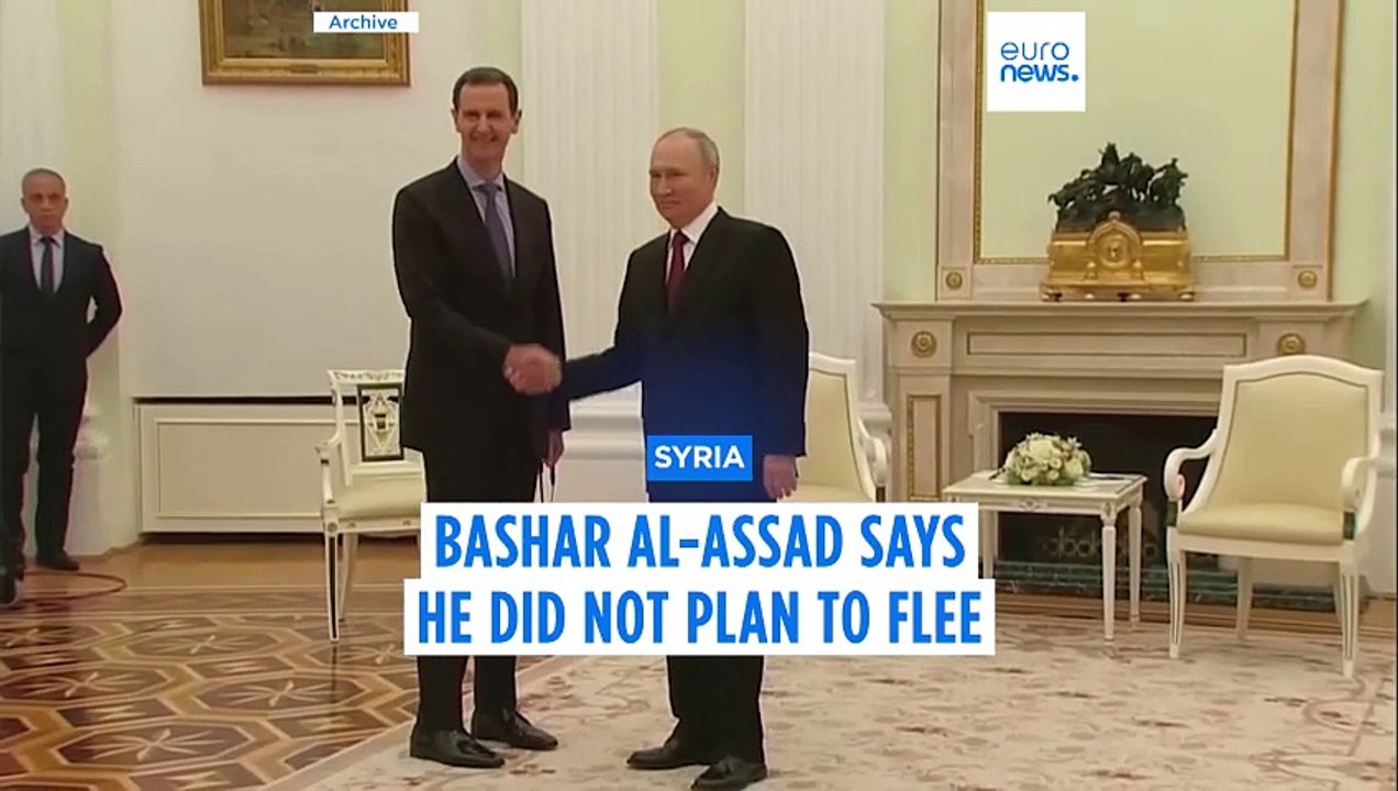 Bashar al-Assad says he didn't plan to flee Syria before evacuation to Russia