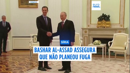 Assad diz que não tinha intenções de abandonar a Síria e que foi Moscovo que o retirou do país